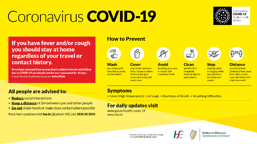 Covid-19 Public Information Screen Poster Covid-19 Public Information Screen Poster